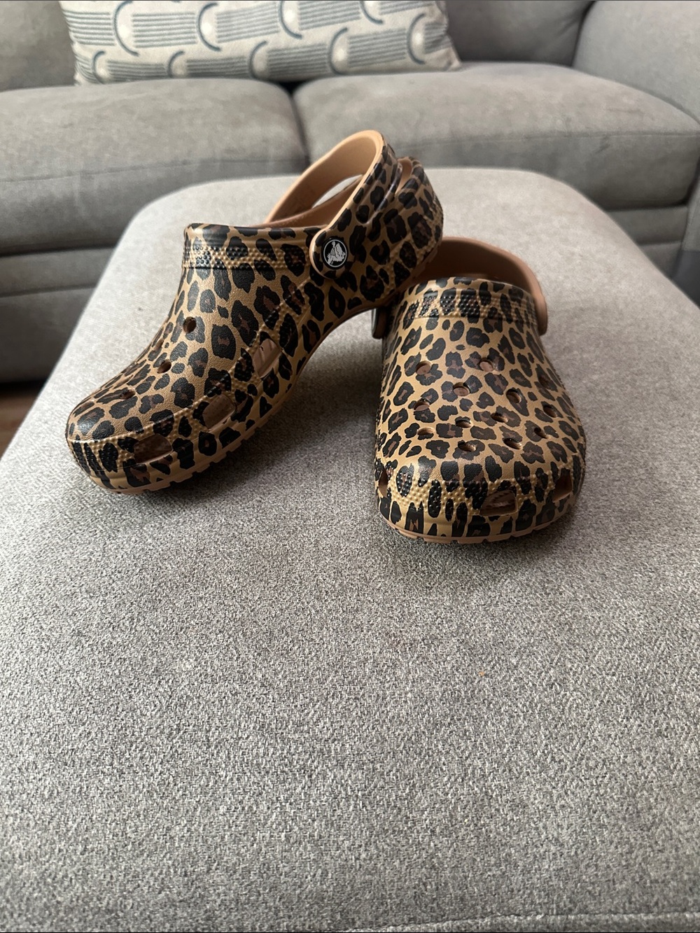 CROCS Leopard Print Clog - Brown/Tan - Picture 2 of 4